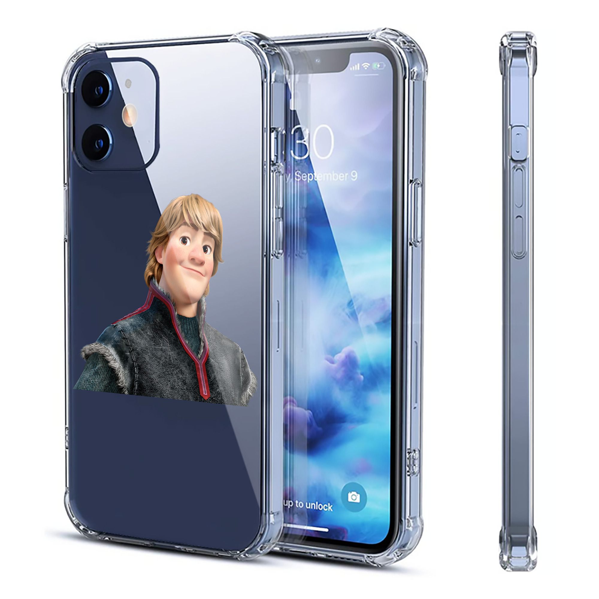 （画像用） アナと雪の女王 アンナ エルサ Frozen Anna Elsa 【iPhone 12シリーズ対応】透明スマホケース（クリアソフトケース）